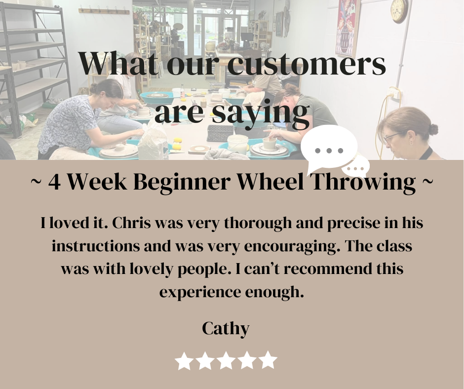Wheel Throwing Beginner Classes - 4 weeks - Sundays 13:30 to 15:30 (9/11, 16/11, 23/11, 30/11)