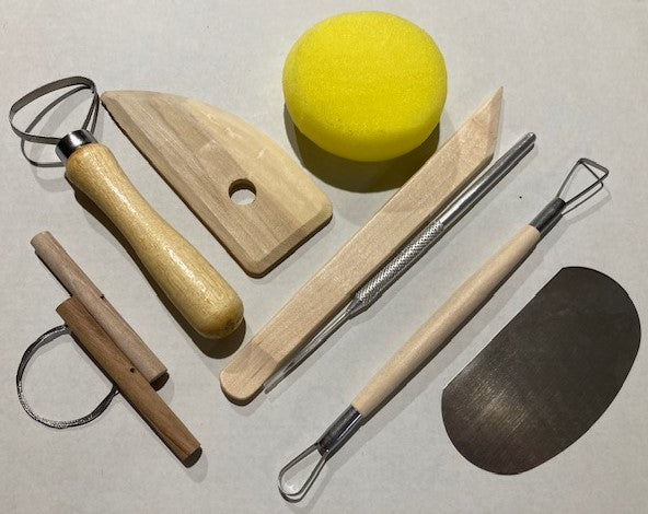 Beginner Pottery Tool Kit - 8 piece