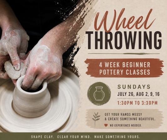 Wheel Throwing Beginner Classes - 4 weeks