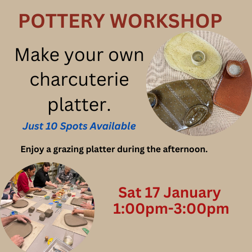Pottery Charcuterie Platter Workshop - Saturday 17 January