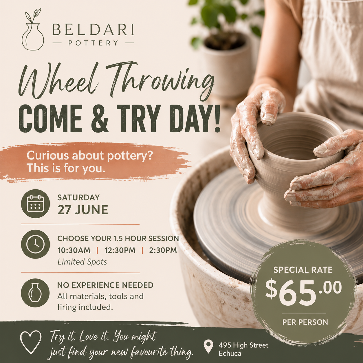 Come & Try Day - Wheel Throwing - Sat 27 June