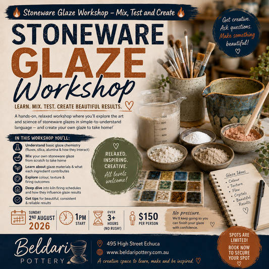 Stoneware Glaze Workshop - Sun 2 August