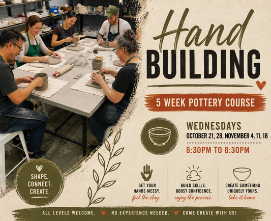 Hand Building Pottery Course - 5 Weeks