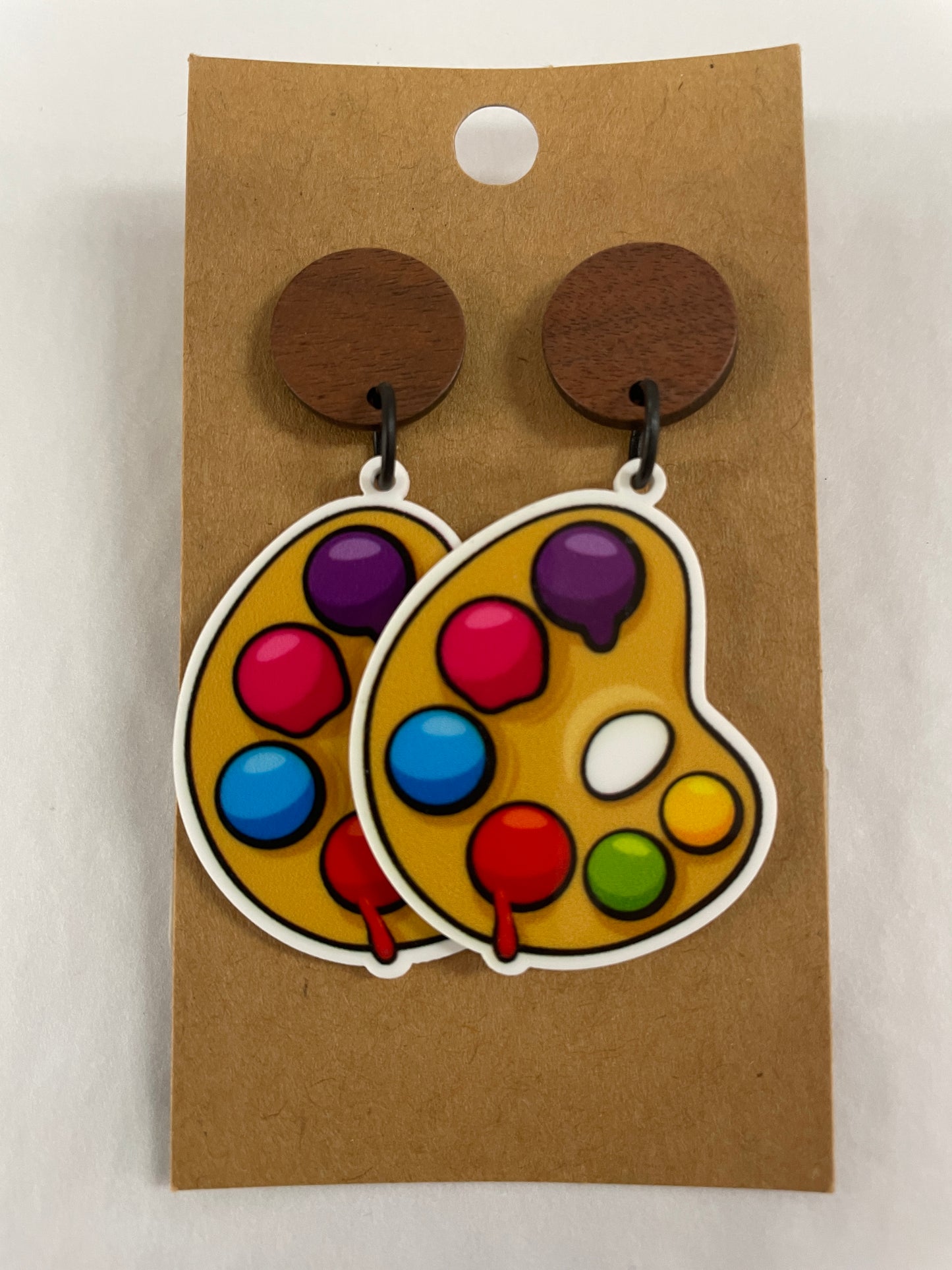 Artist's Paint Palette Earrings