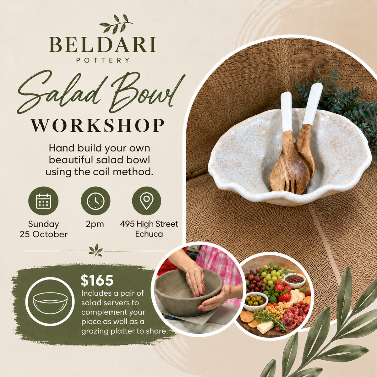 Salad Bowl / Fruit Bowl Workshop - Sunday 25 October